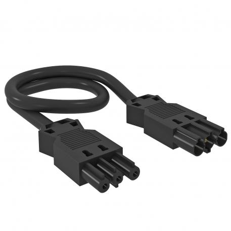 Produžni kabel 3-polni, PVC, presjek 2,5 mm², crni